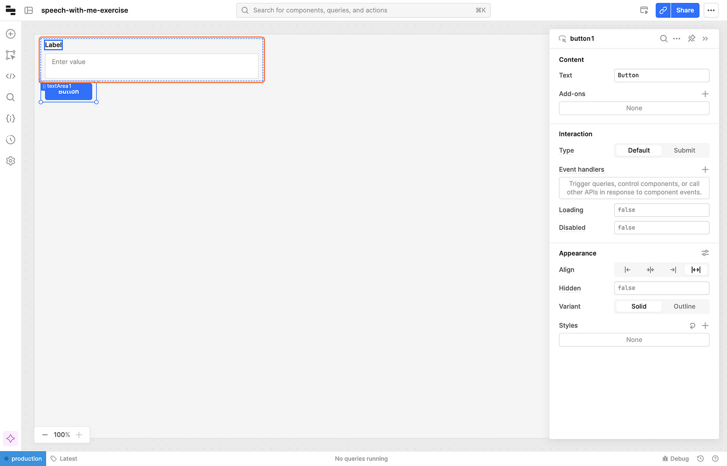 Click on textArea1…