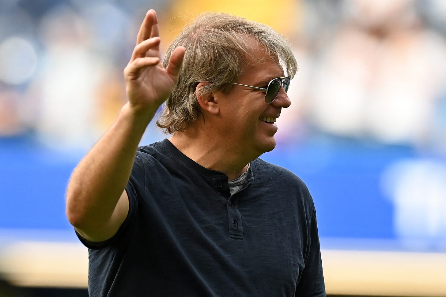 Chelsea co-owner Todd Boehly pictured waving