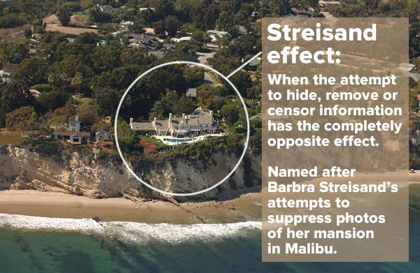 streisand effect : Global Nerdy