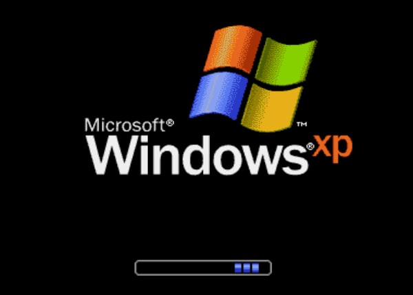 Windows XP's boot-up logo.