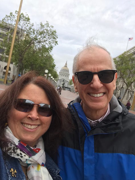 images of man and woman enjoying walks outside, broadway shows and other fun events