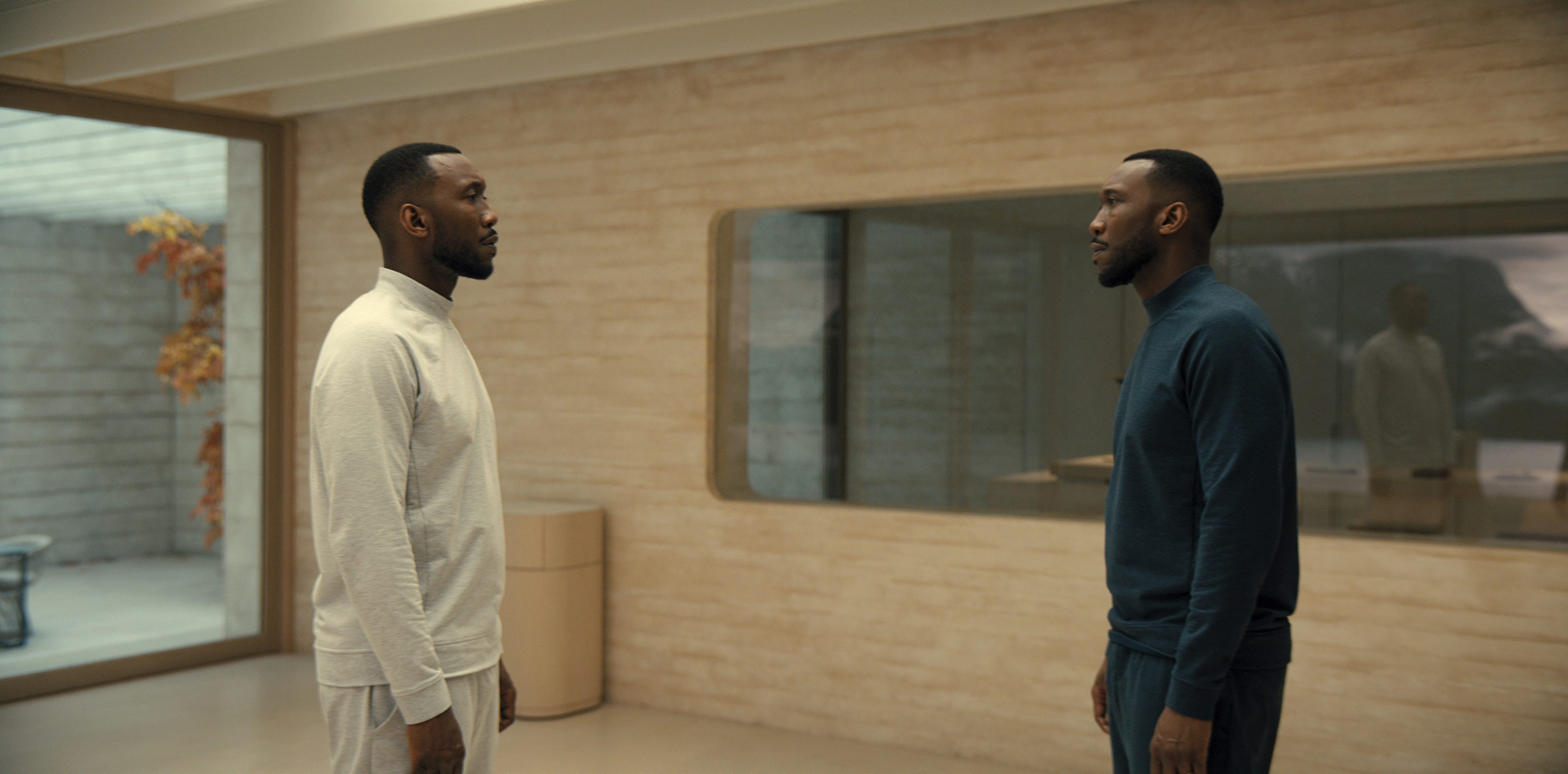 actor Mahershala Ali faces himself as Cameron and Jack in "Swan Song." actor Mahershala Ali faces himself as Cameron and Jack in "Swan Song."