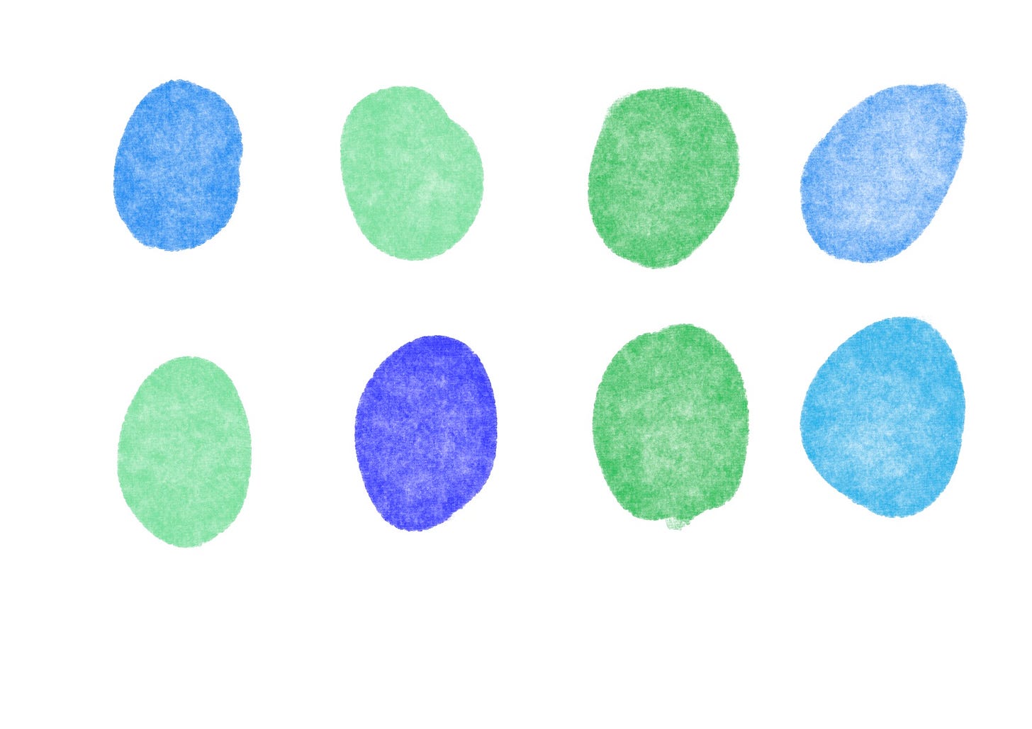 random coloured splodges