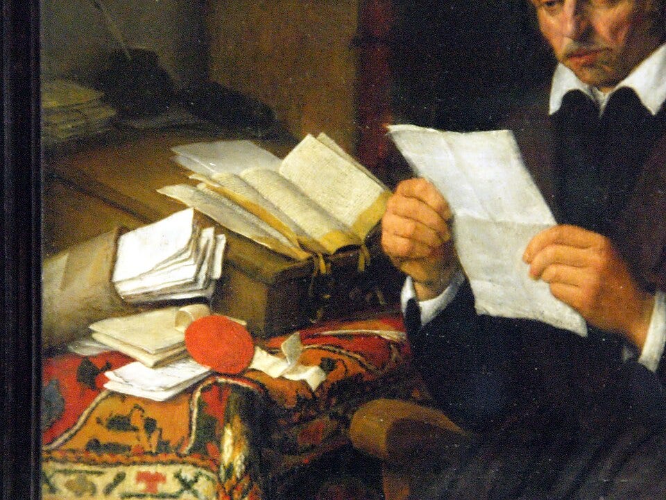 File:Reading a letter at a portable desk with a portable letter box, and folded legal documents with a large red seal, and with multiple seal tags (Haarlem, 17th c.) (8065270960).jpg File:Reading a letter at a portable desk with a portable letter box, and folded legal documents with a large red seal, and with multiple seal tags (Haarlem, 17th c.) (8065270960).jpg