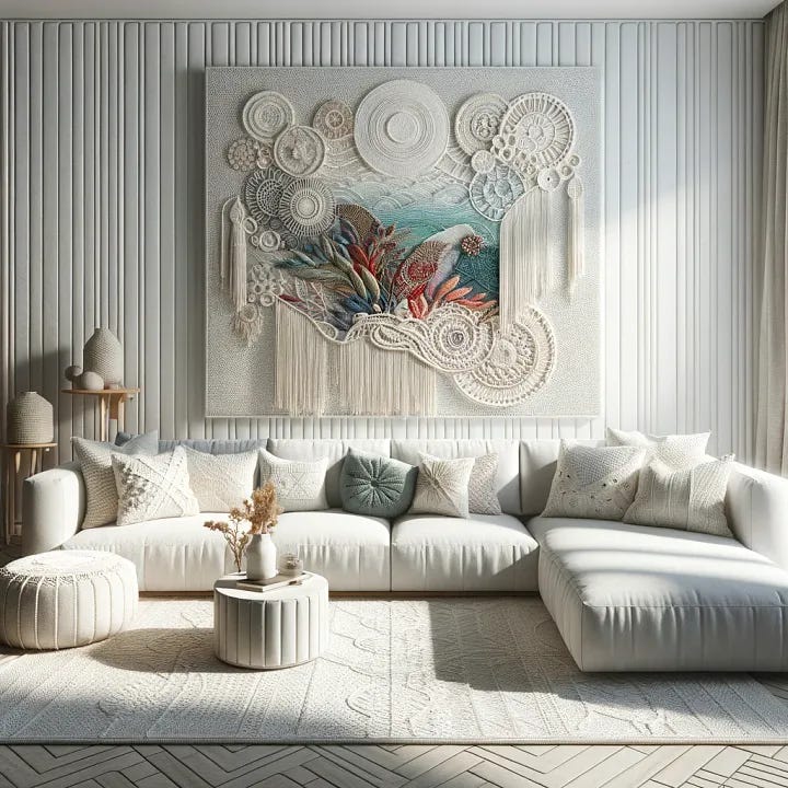 Colour palette pulled from an AI-generated tapestry