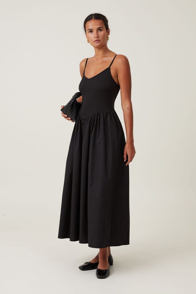 Romee Maxi Dress, BLACK