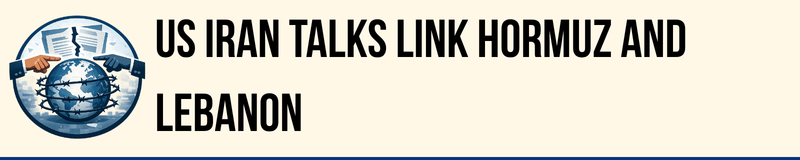 US Iran Talks Link Hormuz And Lebanon US Iran Talks Link Hormuz And Lebanon