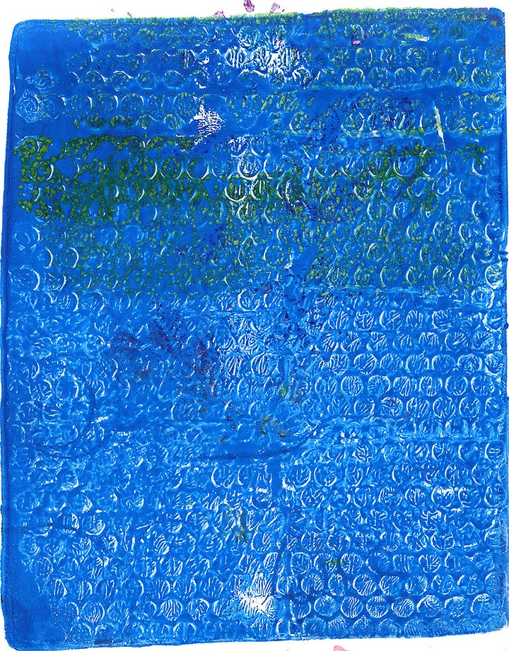 Textured Gelli Plate Prints by Rebecca Johnstone aka Dainty Dora