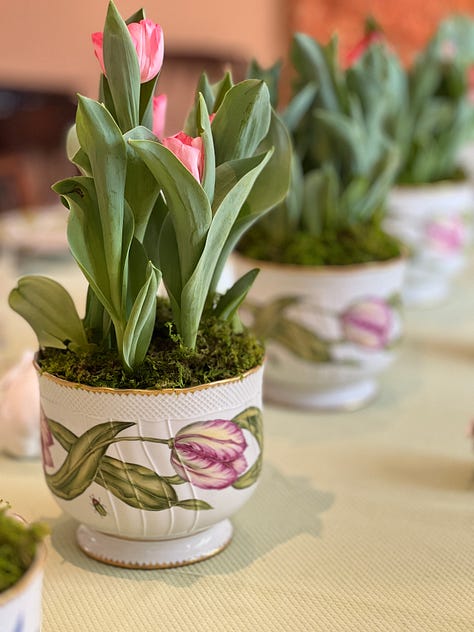 Easter Tablescapes with Herend Figurines and Anna Weatherly China