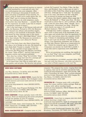 Joey Ramone, Commodore, K-Power Magazine, 1984, synths, The Ramones, Synthesizers