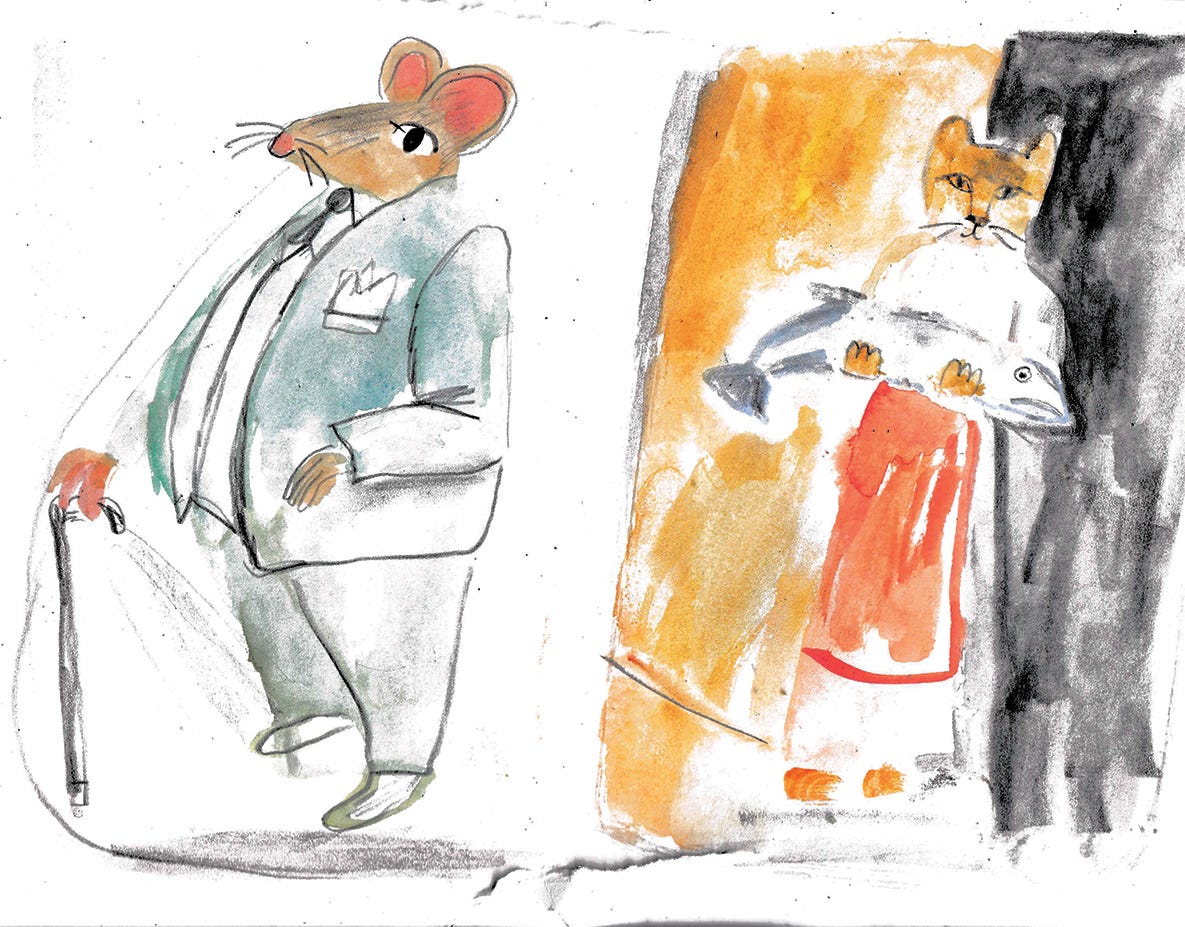 mouse man and cat woman illustrated by Beth Spencer mouse man and cat woman illustrated by Beth Spencer