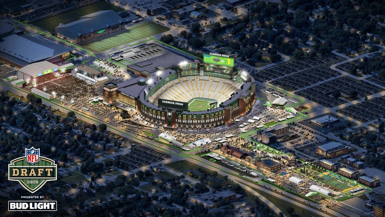 NFL announces layout at Lambeau Field in Green Bay for April's draft