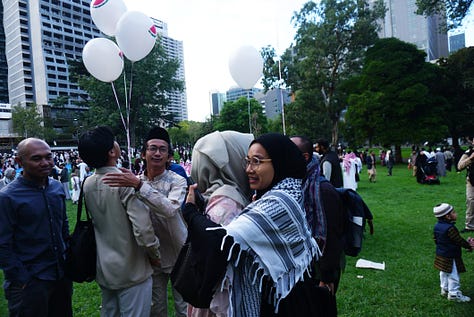 Eid celebration at Melbourne's Flagstaff Gardens on Monday, March 31, 2025. (Photos: Kristian Oka Prasetyadi)