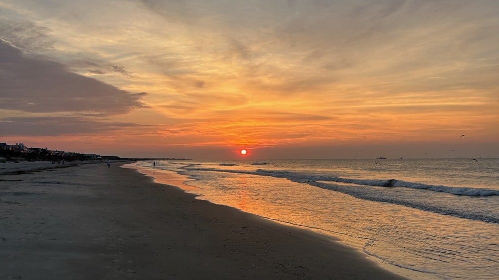 Sunrise over the beach