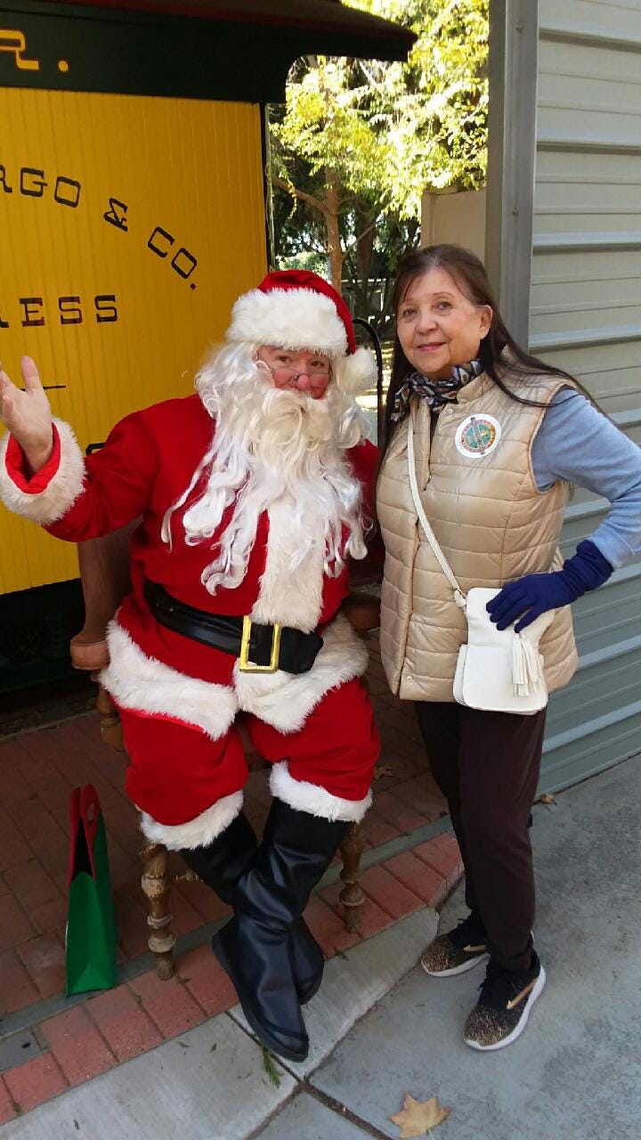Mary of Anchorage Memories.com, visits with Santa Clause. Mary of Anchorage Memories.com, visits with Santa Clause.