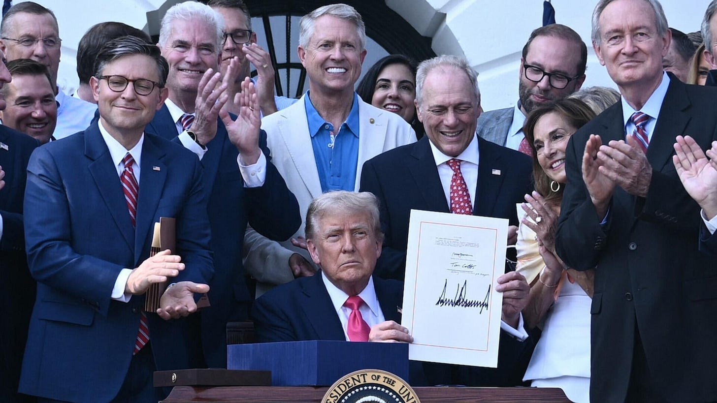 Trump signs "big, beautiful bill" as tariff deadline looms