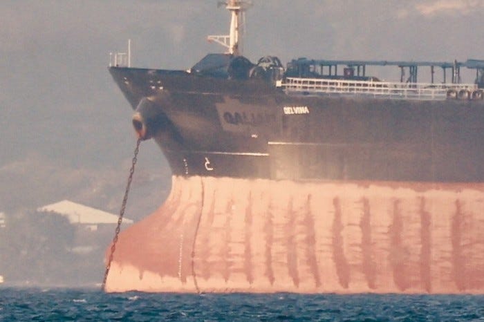 Photo of the ship “Galian 2” which has been renamed “DELVINA”, the name “Galian 2” is still visible on the side of the ship as it sails on the Bosporus Photo of the ship “Galian 2” which has been renamed “DELVINA”, the name “Galian 2” is still visible on the side of the ship as it sails on the Bosporus