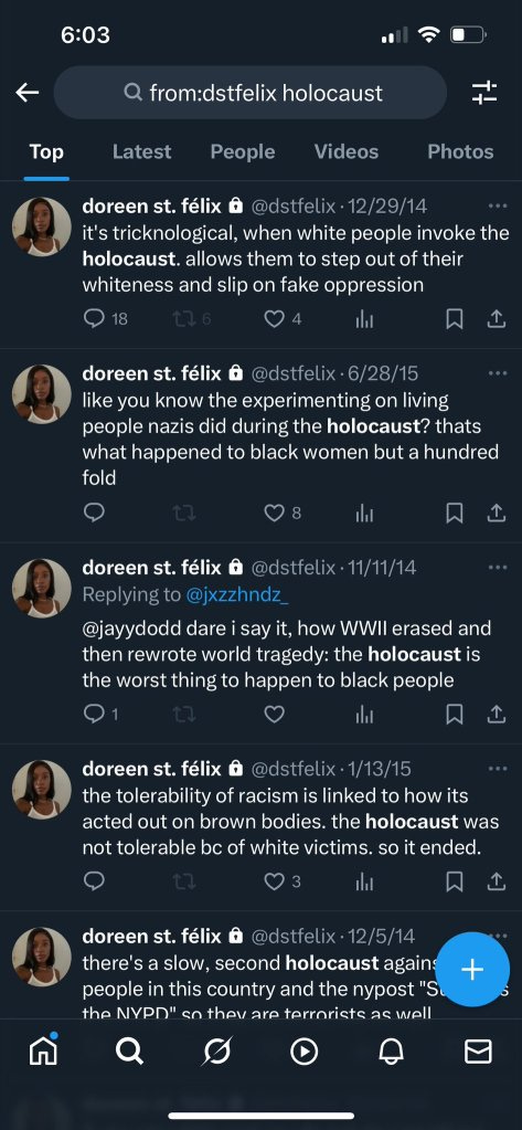 St. Felix scrubbed her social media on Friday. St. Felix scrubbed her social media on Friday.