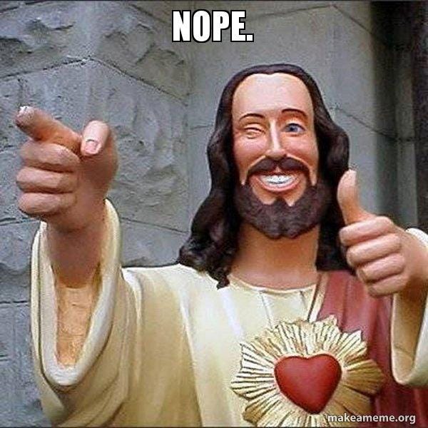 nope. - Cool Jesus | Make a Meme