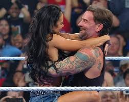CM Punk & AJ Lee on WWE TV together for the 1st time ever as husband & wife  ❤️ 🥰 #Smackdown