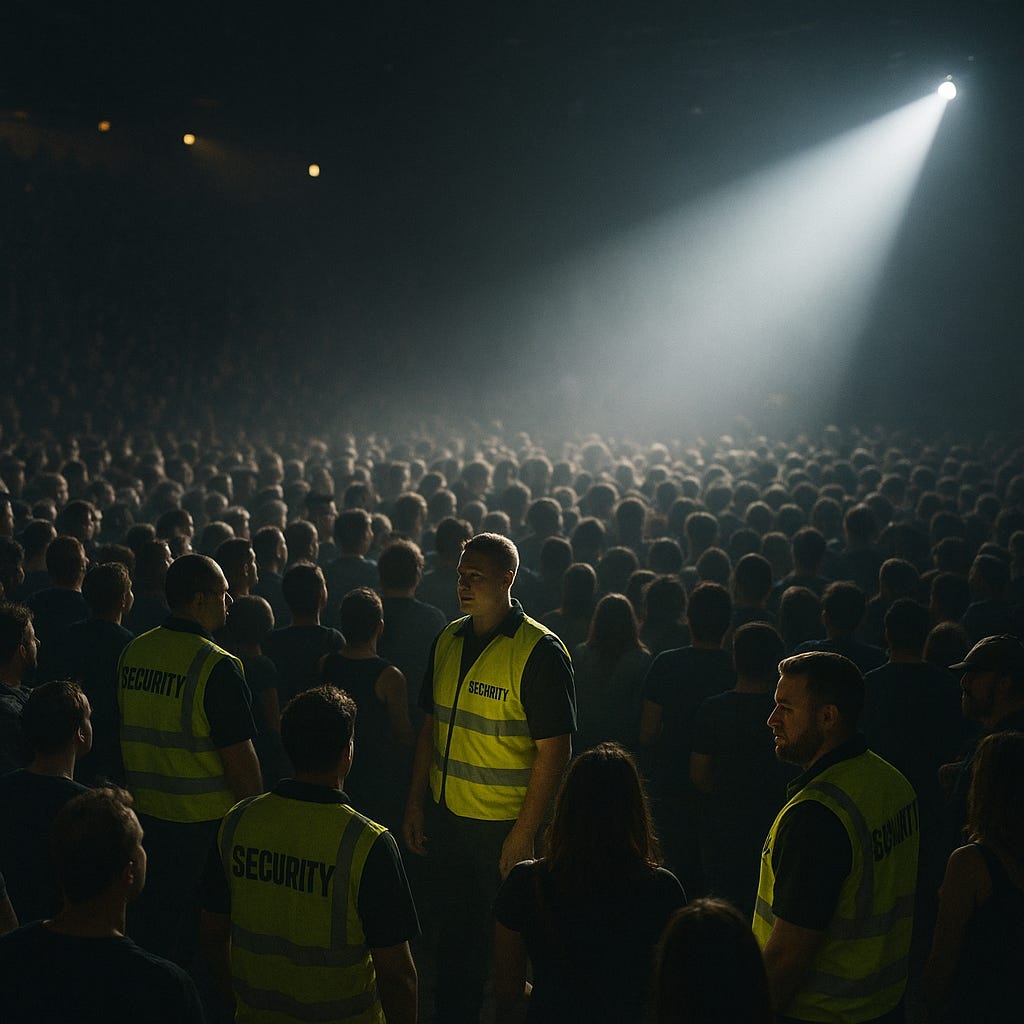 Concert crowd metaphor for attention mechanism focusing