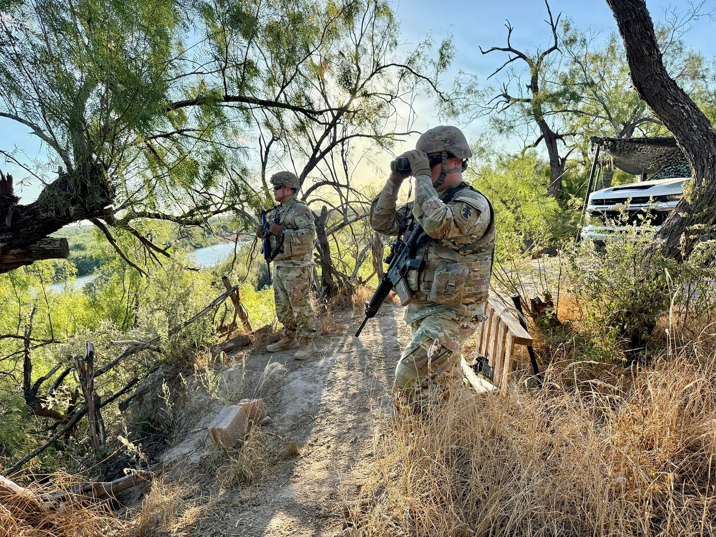 Joint Task Force-Southern Border troops in the Rio Grande Valley (US Northern Command photo) Joint Task Force-Southern Border troops in the Rio Grande Valley (US Northern Command photo)