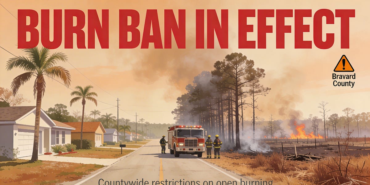 Brevard County Enacts Burn Ban After Weekend Brush Fires