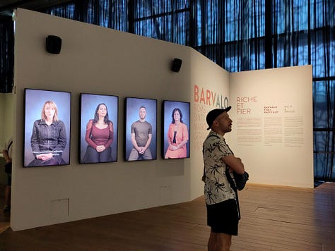Vues de l'exposition "Barvalo" au Mucem, Marseille, 2023.