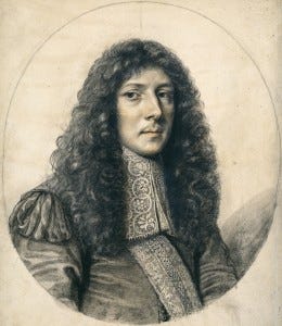 Head and Shoulders portrait of John Aubrey