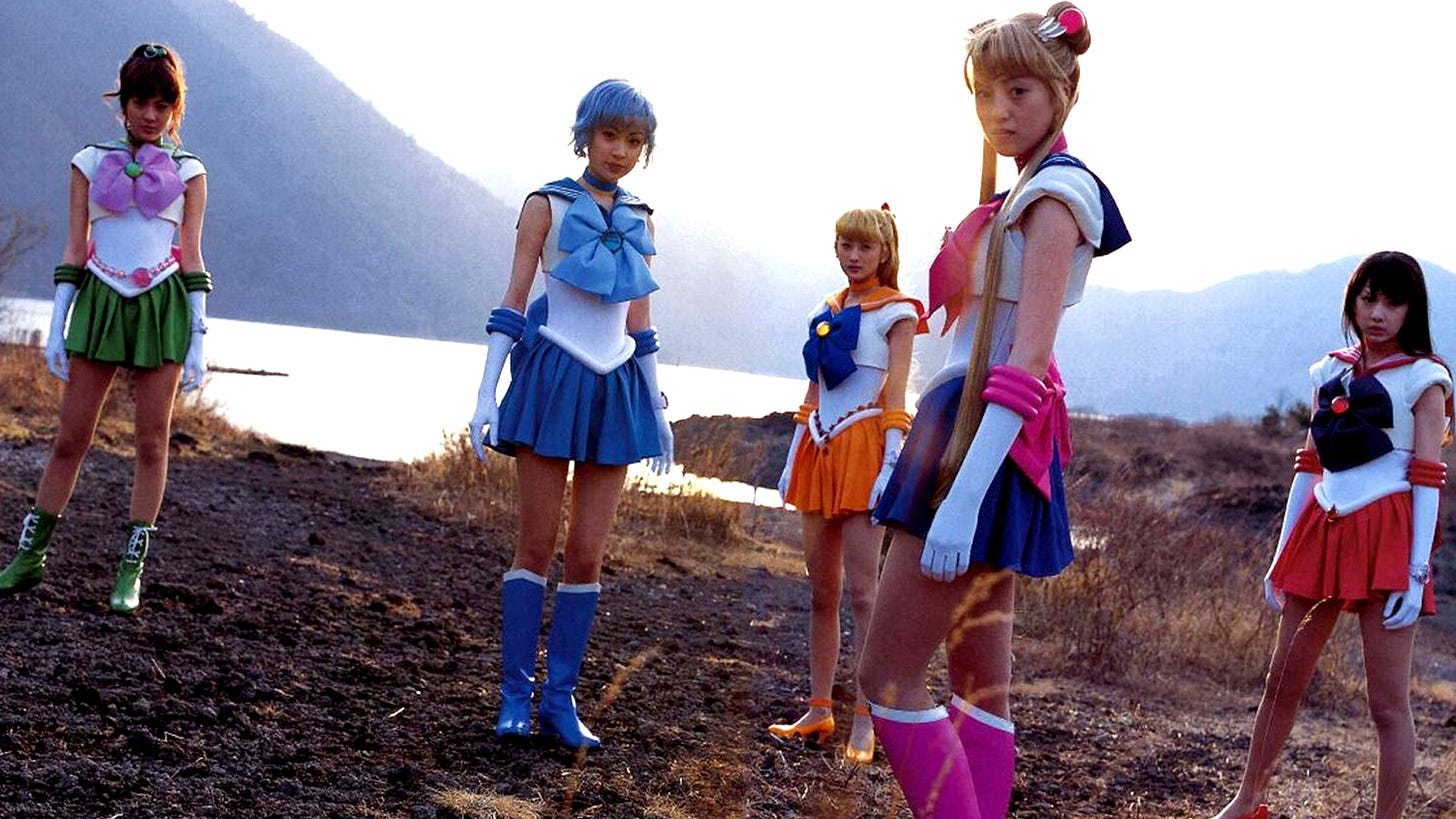 Japanese Pretty Guardian Sailor Moon (PGSM) live-action cast, Sailor Jupiter, Mercury, Venus, Moon, and Mars