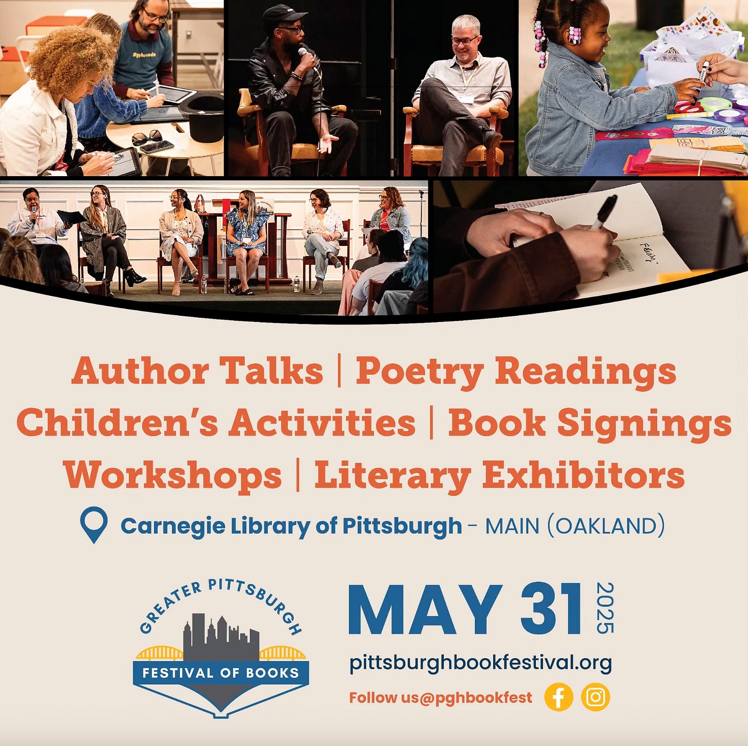 The Pittsburgh Festival of Books, May 31st 2025