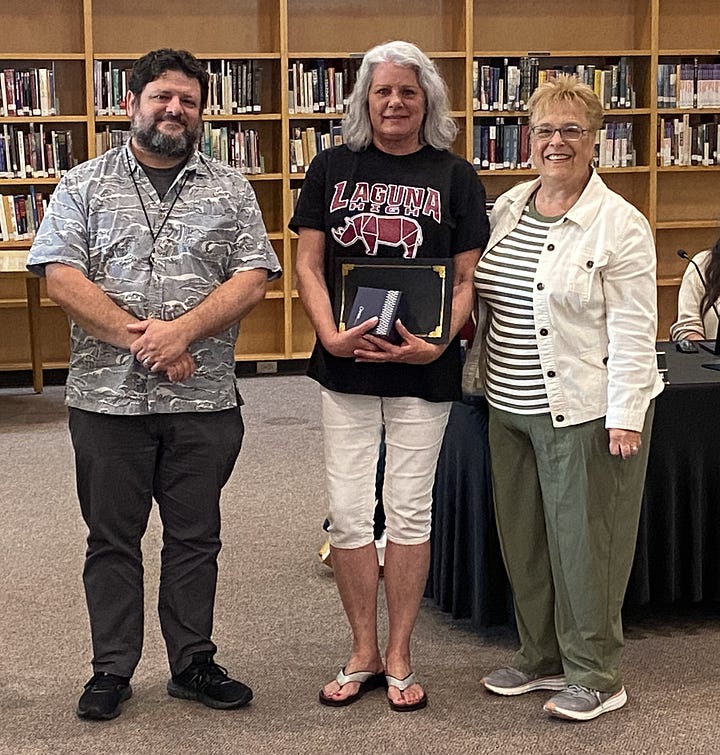 West County Union High School District Board Trustees recognizing retiring teachers and staff in 2024.