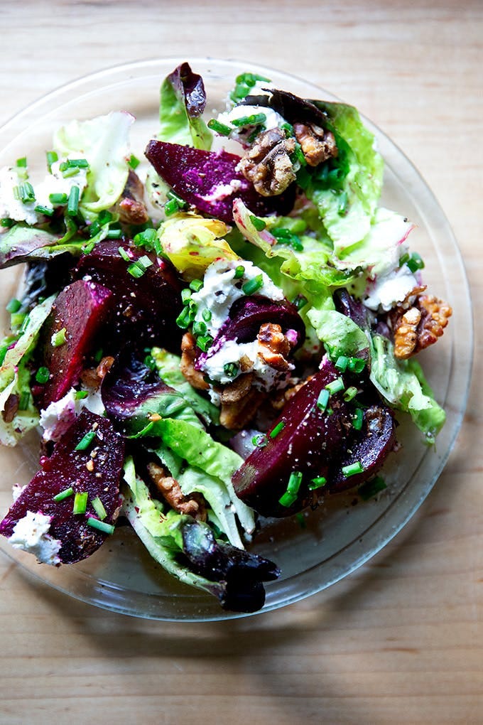 Salt-roasted beet salad. 