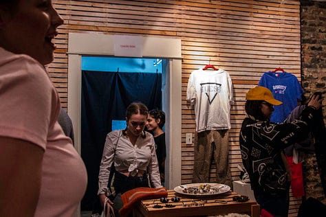 Gallery views from ThriftEd Mag pop-up thrift shop concept.