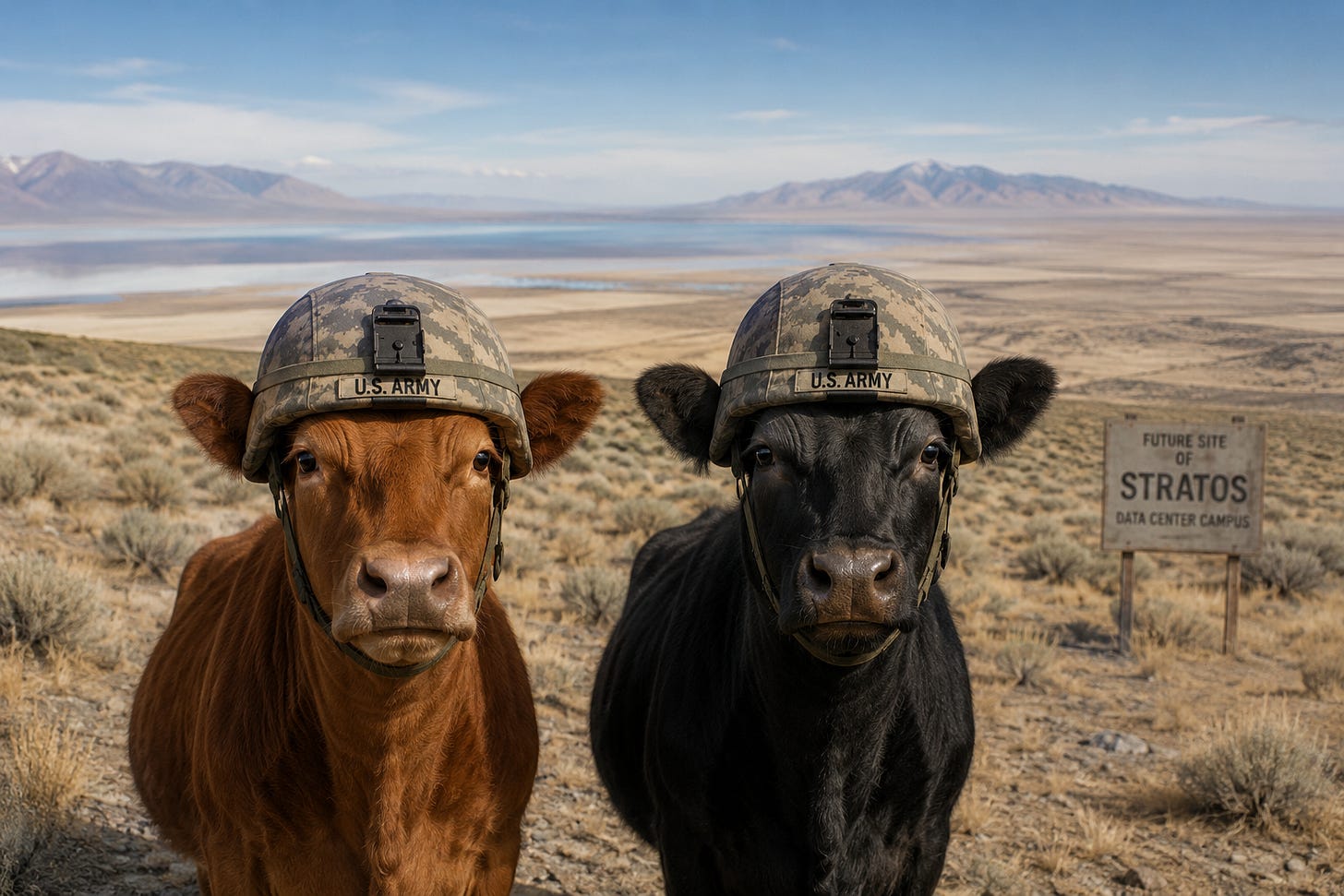 2 cows in us army helmets framed by the great salt lake for intentional error's new article "Table for 1%, Your Permit is ready 2 cows in us army helmets framed by the great salt lake for intentional error's new article "Table for 1%, Your Permit is ready