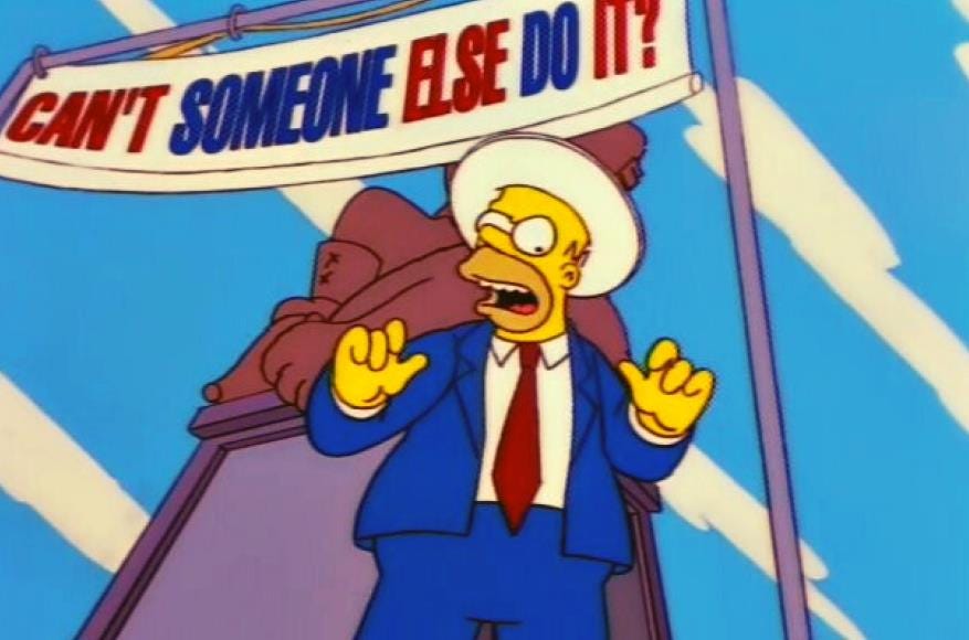 Y es que eso no puede hacerlo otro? La campaña populista de Homer -  Beers&Politics