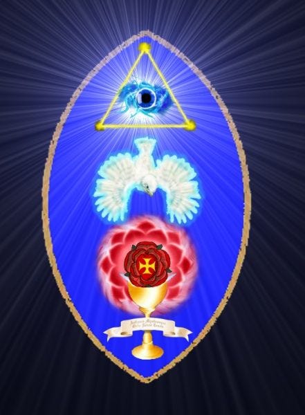 Rosicrucian emblem | Rosicrucian, Sacred art, Alchemy symbols