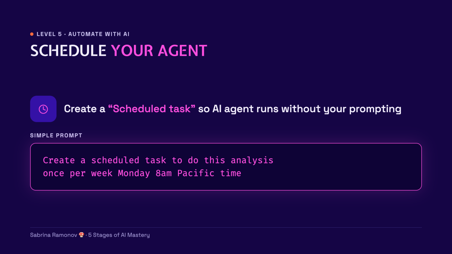 Create a weekly scheduled task with a named day, time, and time zone.