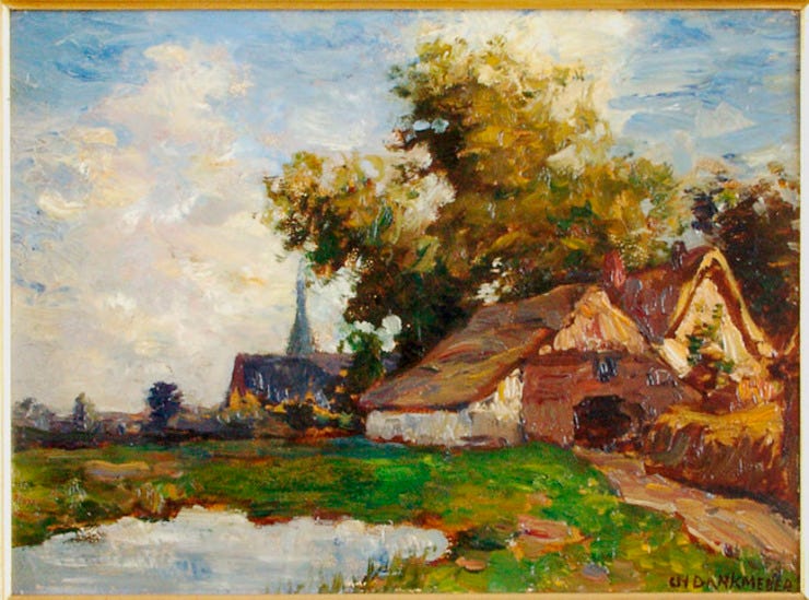 'Landschap bij Oosterbeek' - olieverf op doek: Charles Dankmeijer (herkomst: coll. Museum Veluwezoom) 'Landschap bij Oosterbeek' - olieverf op doek: Charles Dankmeijer (herkomst: coll. Museum Veluwezoom)