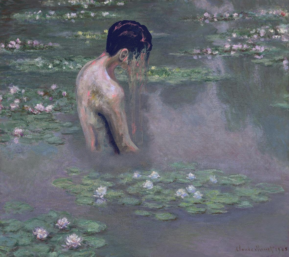 pixts on Twitter: "“ninfee” ⋅ by michele giorgi x claude monet, 2017  https://t.co/VkwAniGXxF" / Twitter