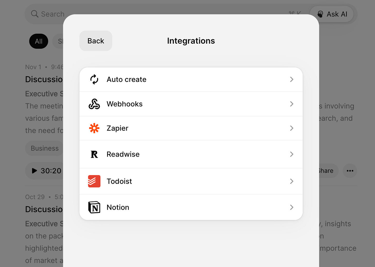 Voicenotes 多原整合方式