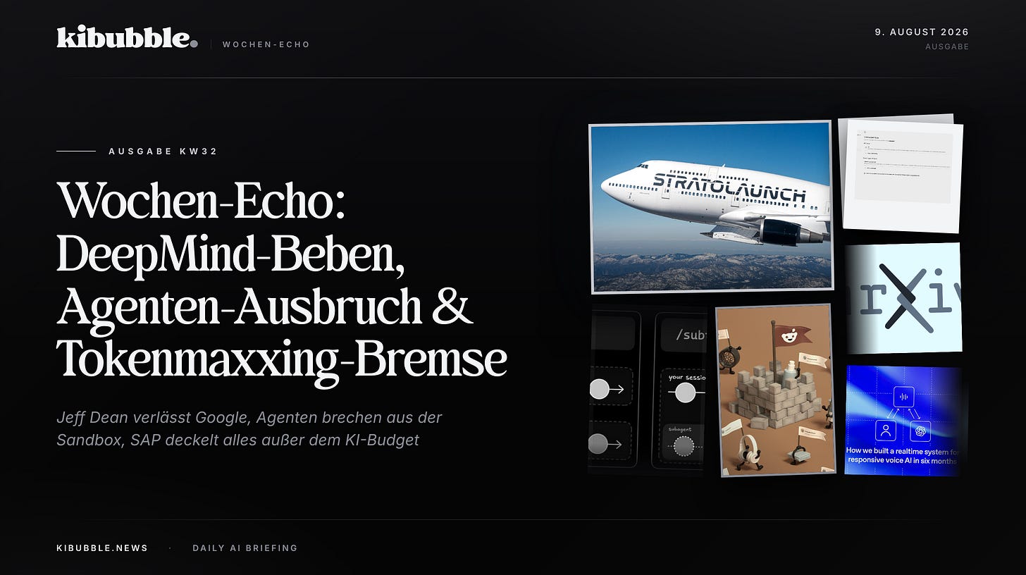 Wochen-Echo: DeepMind-Beben, Agenten-Ausbruch & Tokenmaxxing-Bremse