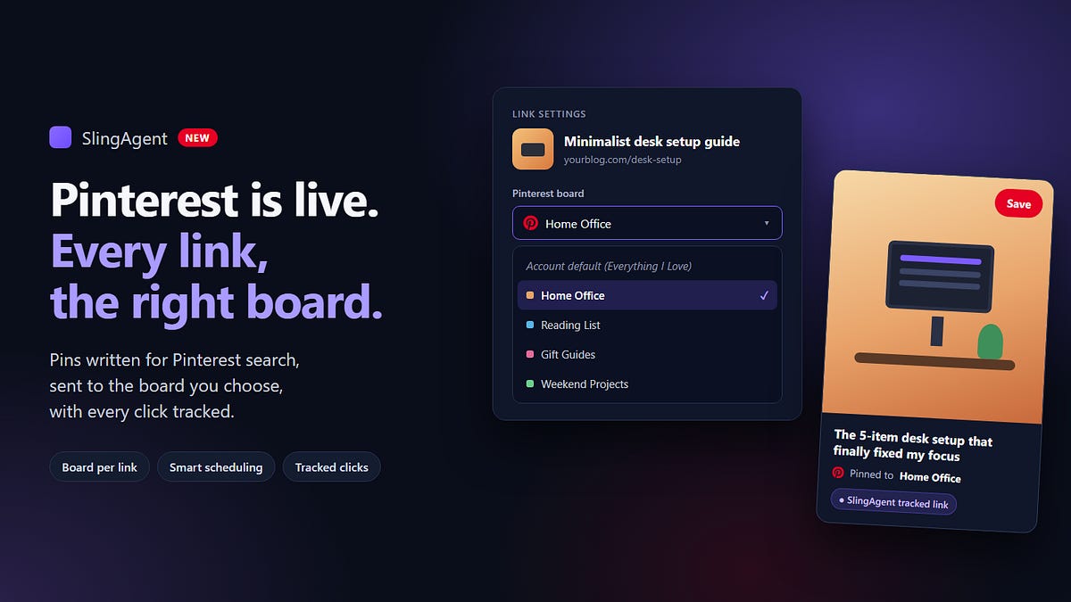 SlingAgent gains Pinterest production access for automated pins