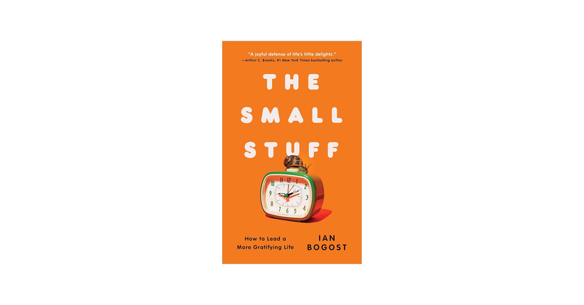 The book cover for The Small Stuff features a small alarm clock over an orange background The book cover for The Small Stuff features a small alarm clock over an orange background