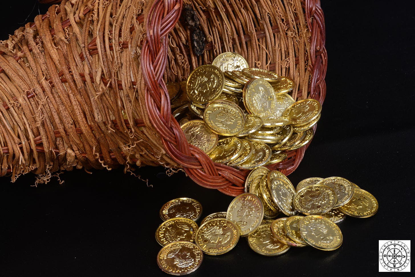 Cornucopia with coins