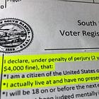 Voter Registration form, the BOE, and Legislative Rules Review