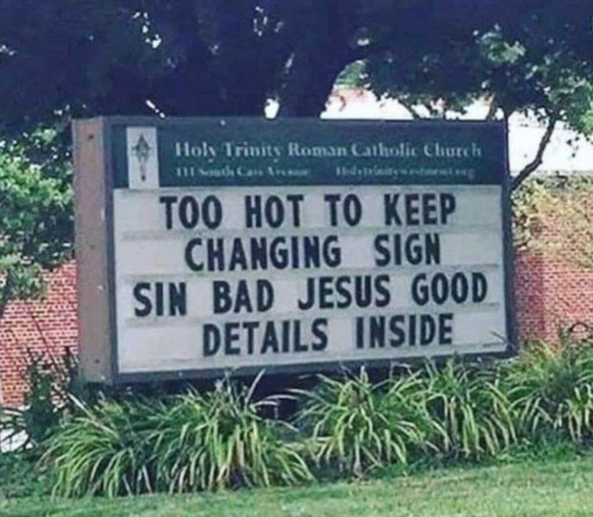 May be a meme of signboard and text