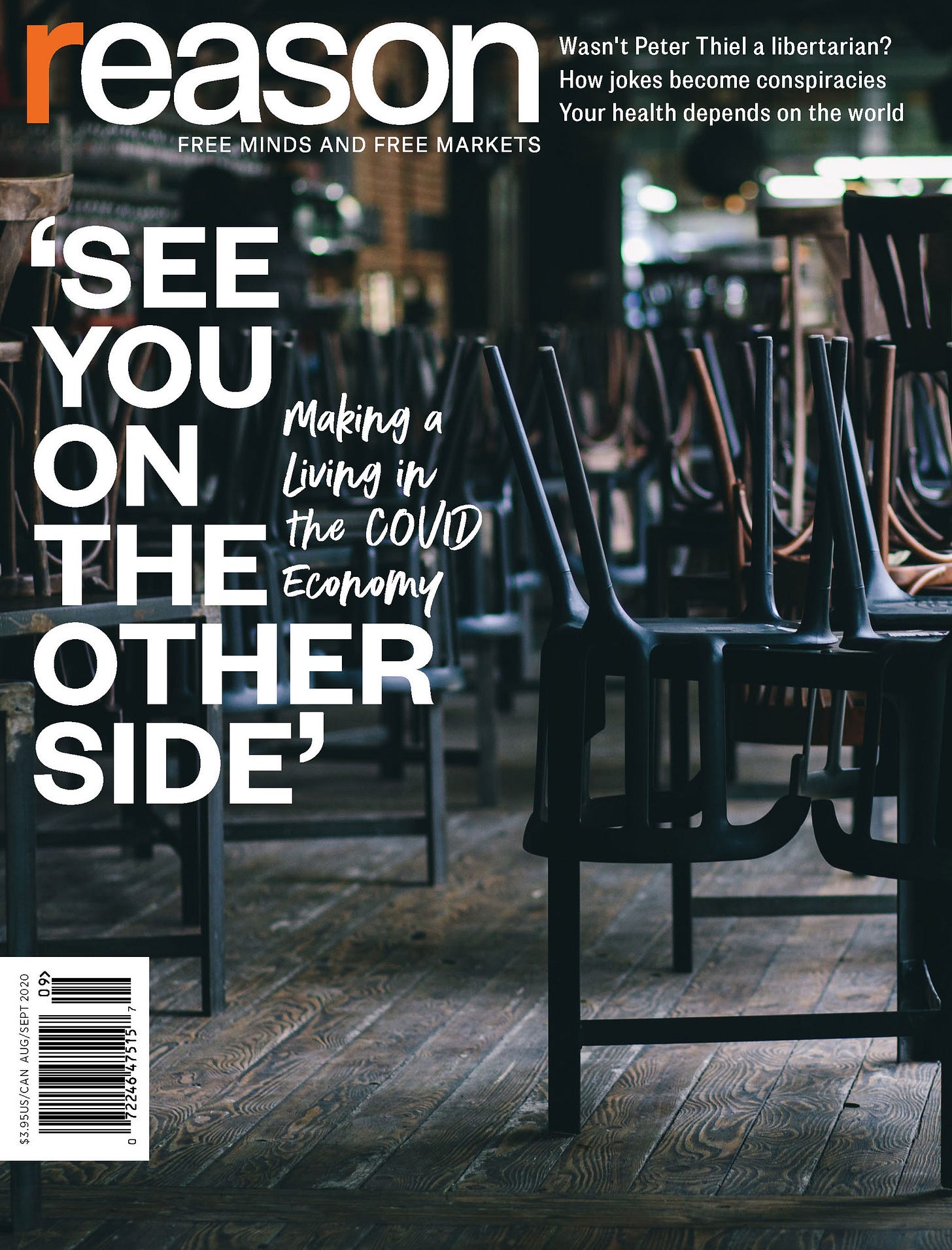 Reason Magazine, August/September 2020 cover image Reason Magazine, August/September 2020 cover image