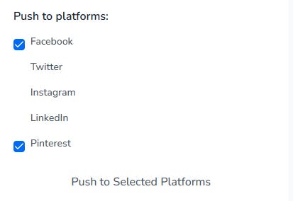 Facebook and Pinterst posting