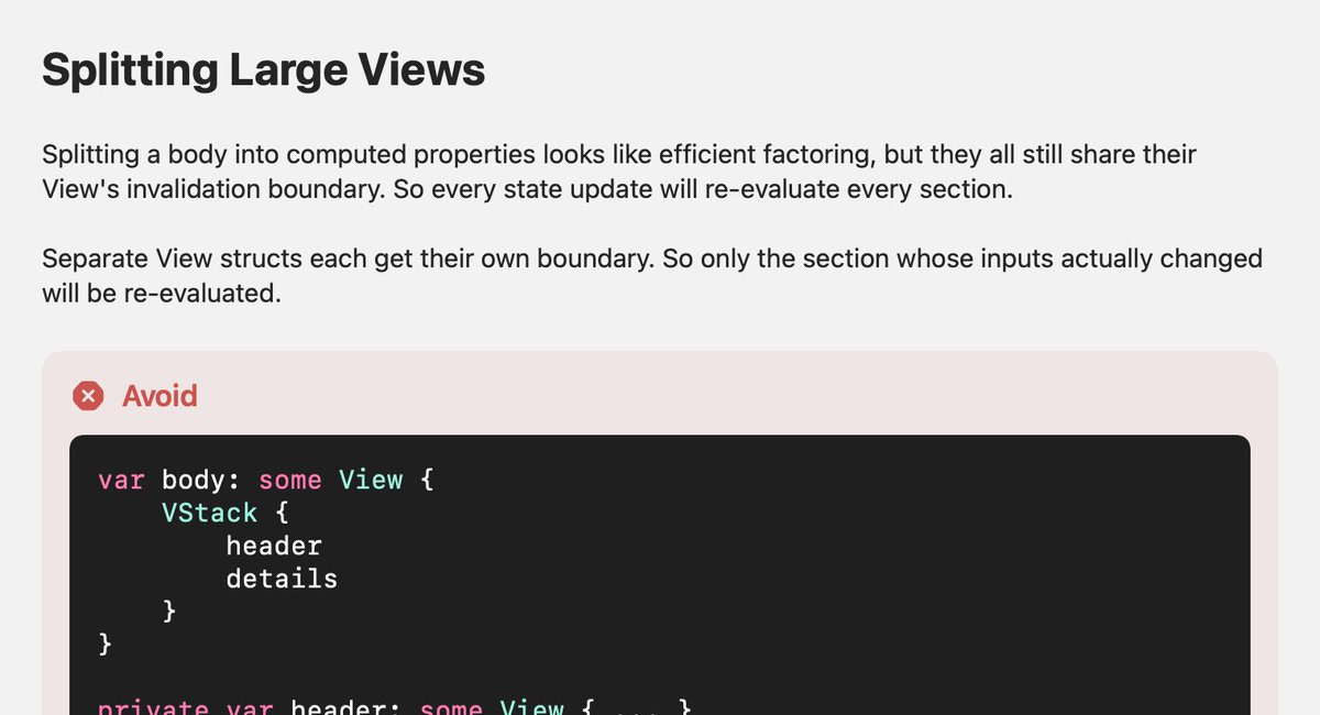 Splitting Large SwiftUI Views in the Apple's way